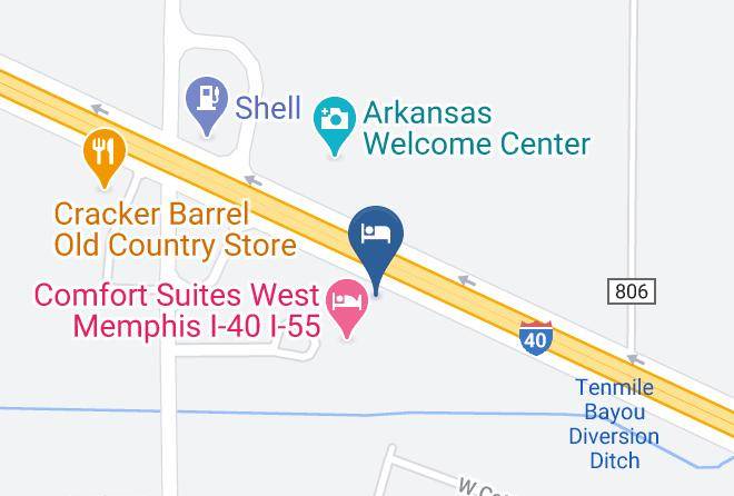 Quality Inn West Memphis I 40 Map