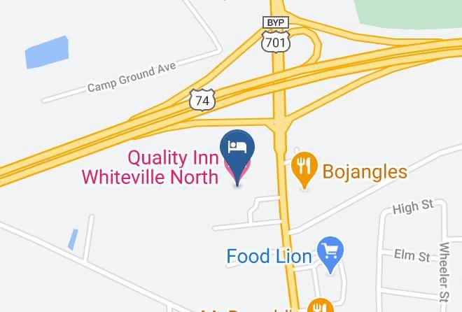 Quality Inn Whiteville North Map