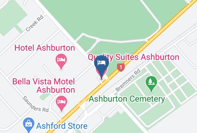 Quality Suites Ashburton Map