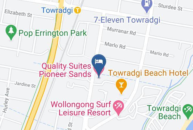 Wollongong - Quality Suites Pioneer Sands Maps