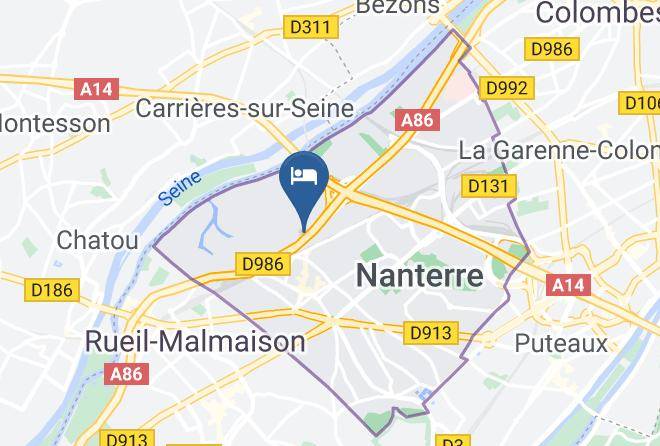 Hotel The Originals Nanterre La Defense Map