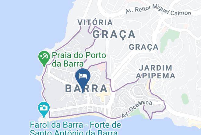 Salvador - Quartos 200m Praia Da Barra Maps