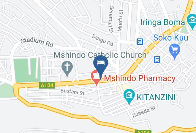 Iringa Urban - Queen Esther Tower Hotel Maps