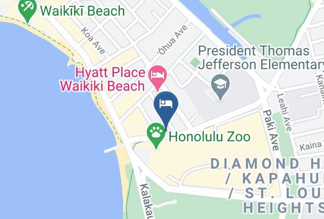 Honolulu - Queen Kapiolani Hotel Waikiki Beach Maps