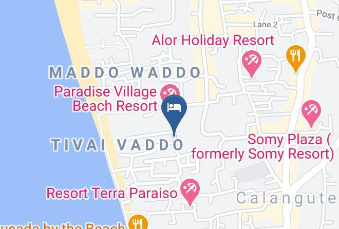 Queen Of Queen's Calangute Map