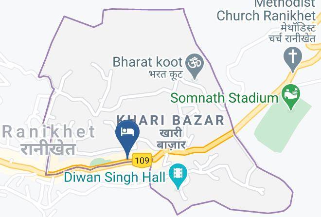 Ranikhet - Queen's Meadow Hotel Maps