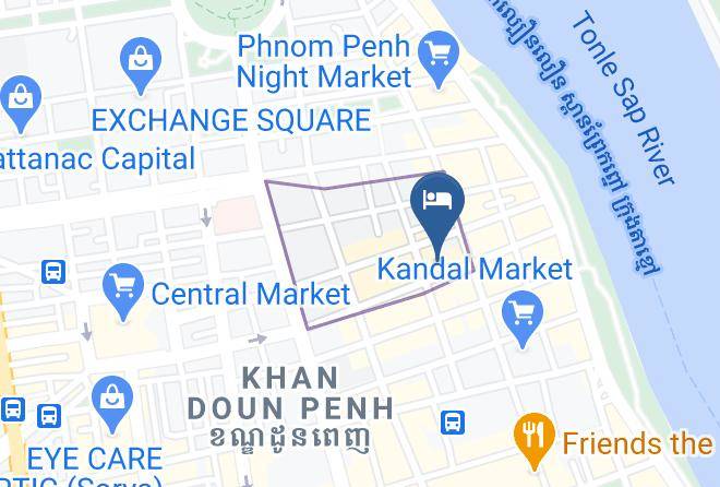 Doun Penh - Queen Wood Hotel Maps