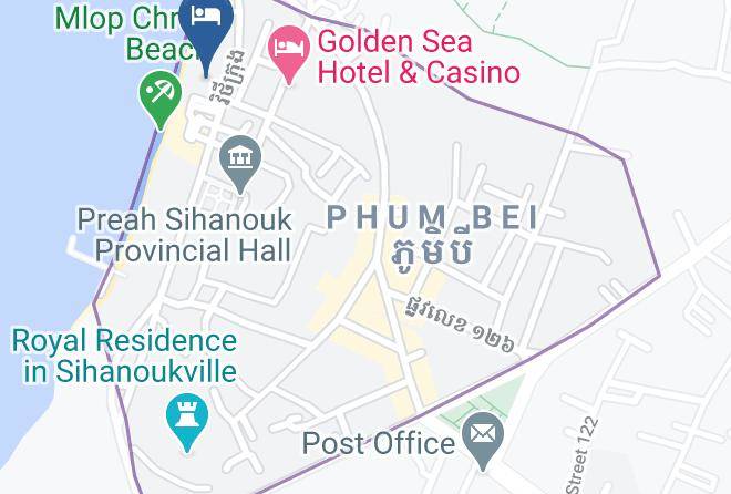Preah Sihaknuk Town - Queenco Hotel & Casino Maps