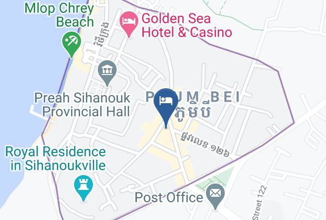 Preah Sihaknuk Town - Queenco Victory Beach Hotel Maps
