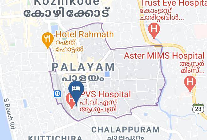 Kozhikode - Queens Hotel Maps
