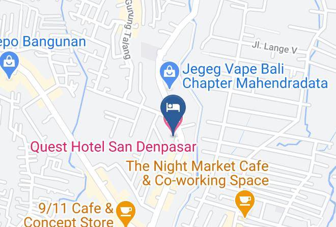 Denpasar - Quest Hotel San Denpasar Maps