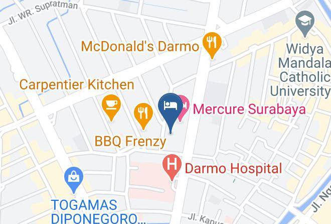 Kota Surabaya - Quest Hotel Darmo Surabaya Maps