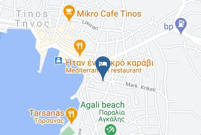 Tinos - Quiet Apt In Tinos Town Maps