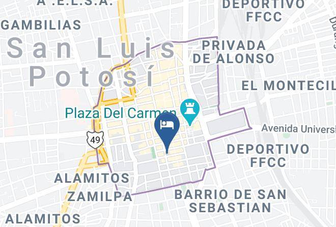 San Luis Potosi Old Town - Hotel Museo Palacio De San Agustin Maps