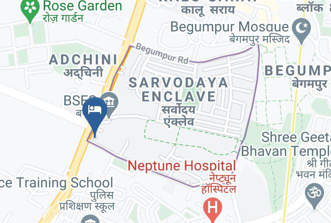 New Delhi - Qutub Residency Hotel Maps