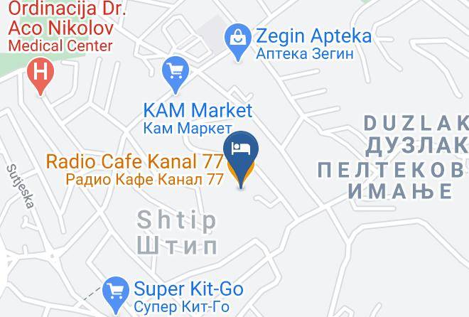 Shtip - Radio Cafe Kanal 77 Maps