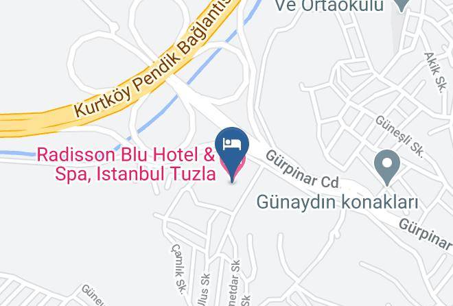 Radisson Blu Hotel & Spa Istanbul Tuzla Map