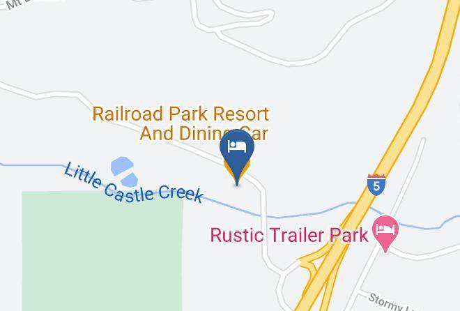 Siskiyou - Railroad Park Resort And Dining Car Restaurant Maps