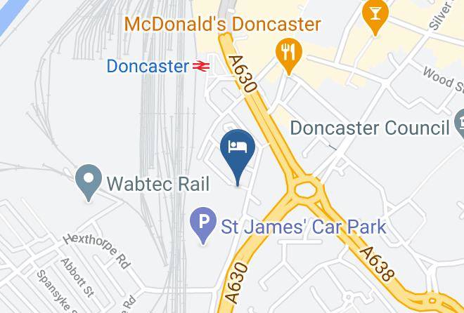 Railway Rooms Map - England - Doncaster
