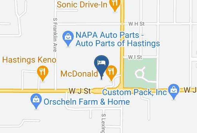 Adams - Rainbow Motel Hastings Maps