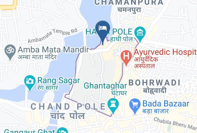 Udaipur - Hotel Rajdarshan Maps
