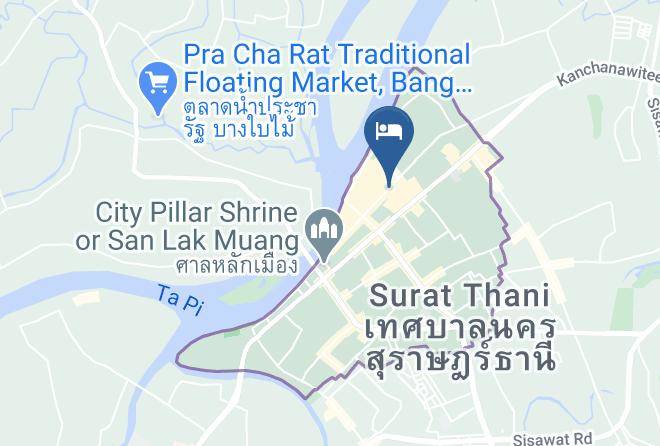 Amphoe Mueang Surat Thani - Rajthani Hotel Maps