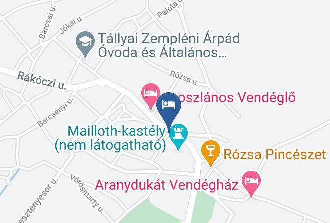 Tallya - Rakoczi Kuria Vendeghaz Maps