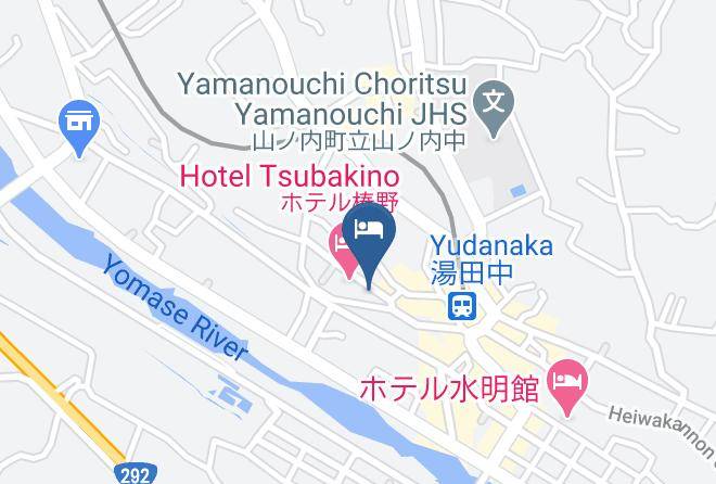 Yamanouchi Townshimotakai District - Rakuki Hot Spring Hotel Maps