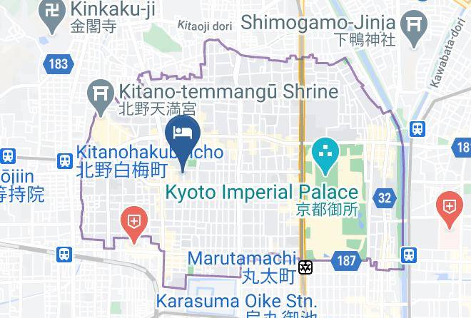 Kyoto City Kamigyo Ward - Rakuryuan Ichijyo Karin Maps