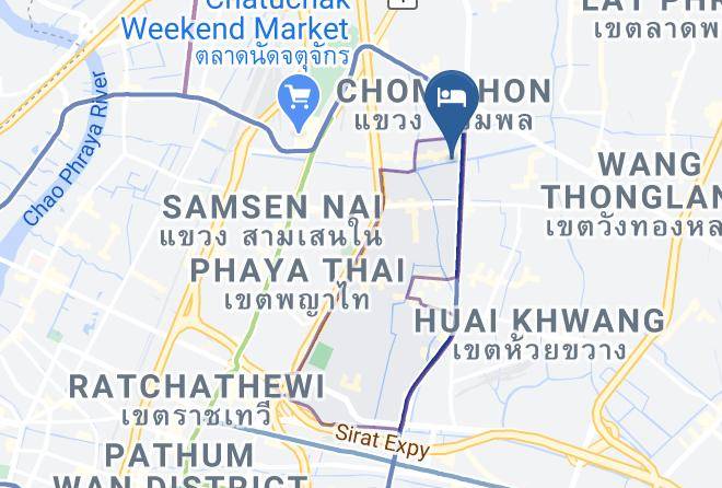 Din Daeng District - Ramada By Wyndham Bangkok Chaophya Park Maps