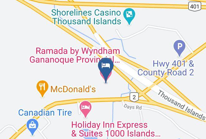 Ramada By Wyndham Gananoque Provincial Inn Map