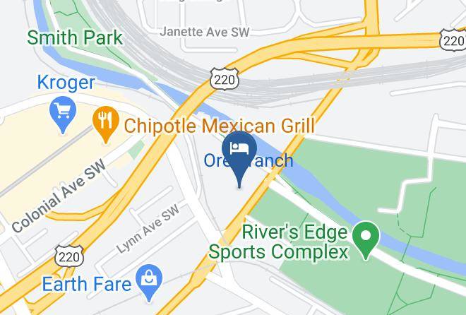 Ramada By Wyndham Roanoke Map