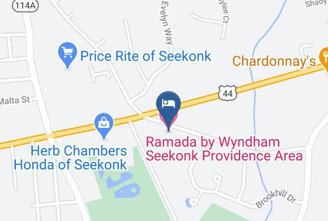 Ramada By Wyndham Seekonk Providence Area Map