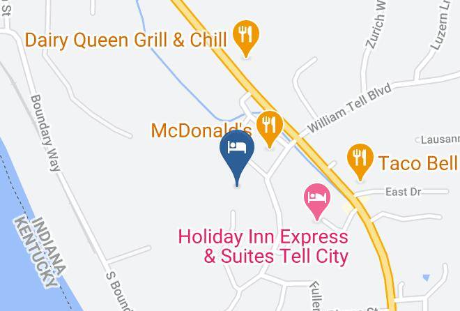 Ramada Limited Tell City Map