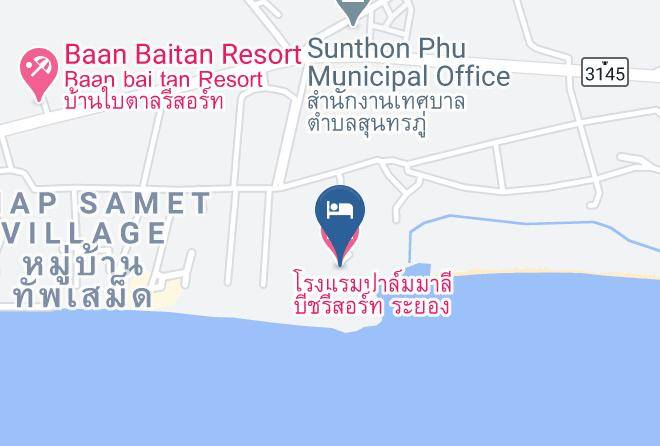 Amphoe Klaeng - Rayong Palm Malee Beach Resort Maps