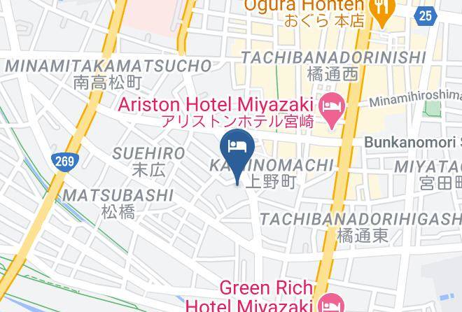 Miyazaki City - Rays Hotel Suisen Maps