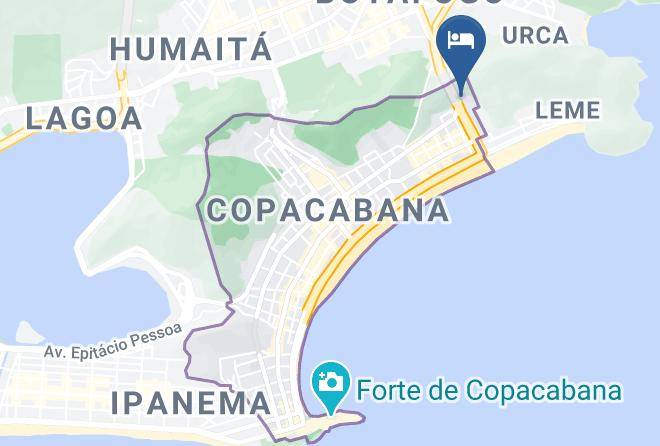 Rio De Janeiro Leme - Real Residence Hotel Maps
