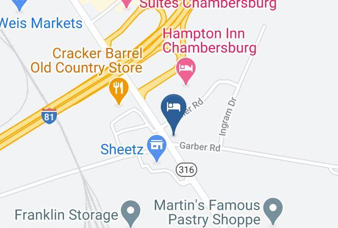 Franklin - Red Carpet Inn Chambersburg Pa Maps