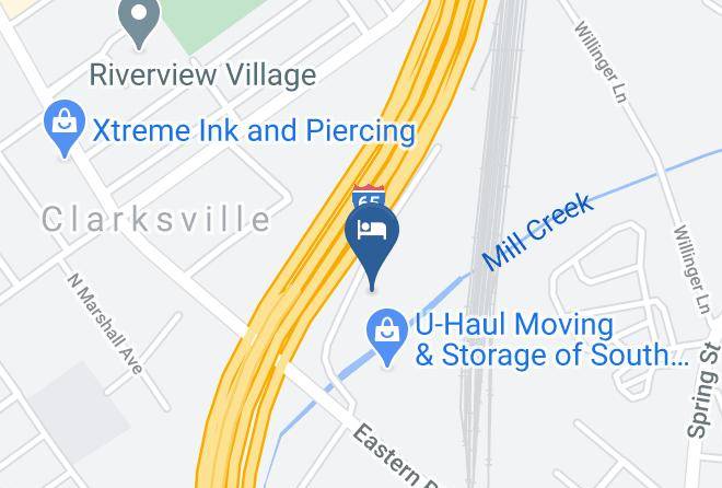 Red Carpet Inn Louisville North Jeffersonville In Map