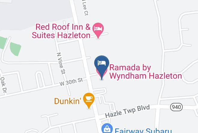 Luzerne - Red Carpet Inn & Suites Hazleton Pa Maps