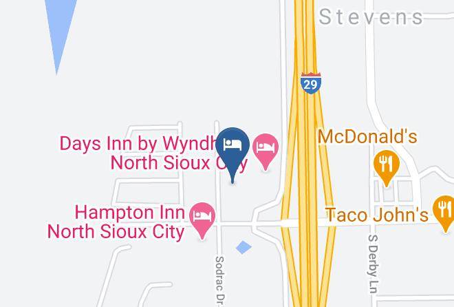 Red Carpet Inn & Suites North Sioux City Sd Map