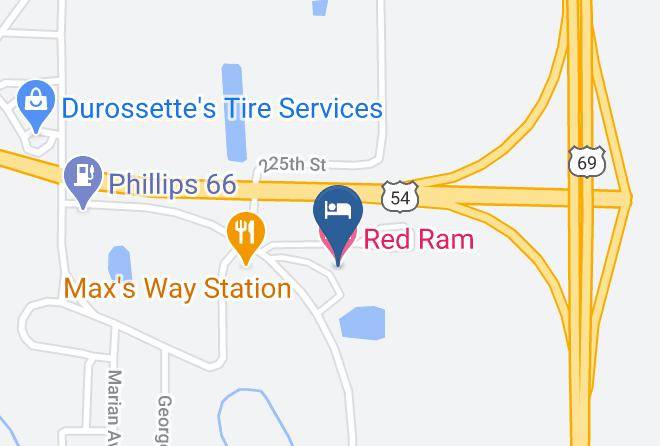 Bourbon - Red Ram Motel Maps