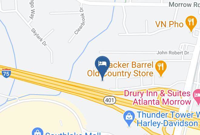 Clayton - Red Roof Inn Atlanta South Morrow Maps