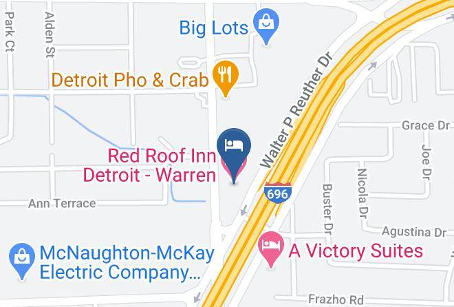 Red Roof Inn Detroit Warren Map