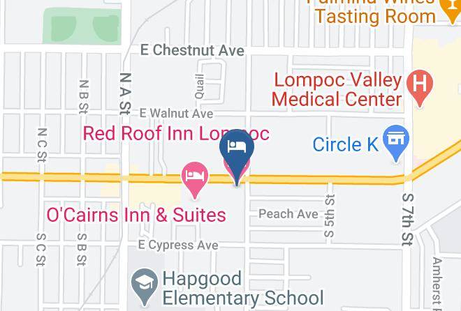 Santa Barbara - Red Roof Inn Lompoc Maps