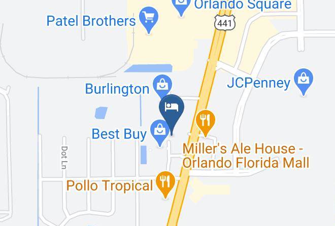 Orange - Red Roof Inn Orlando South Florida Mall Maps