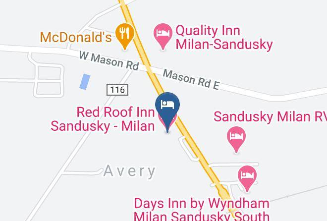 Red Roof Inn Sandusky Milan Map