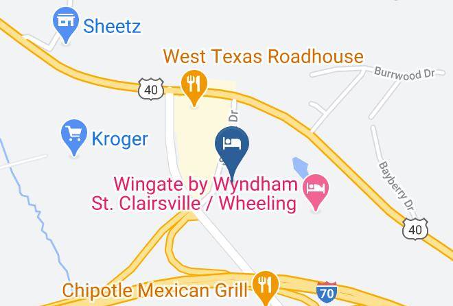 Belmont - Red Roof Inn St Clairsville Wheeling West Maps