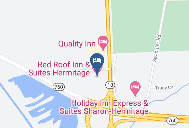 Mercer - Red Roof Inn & Suites Hermitage Maps