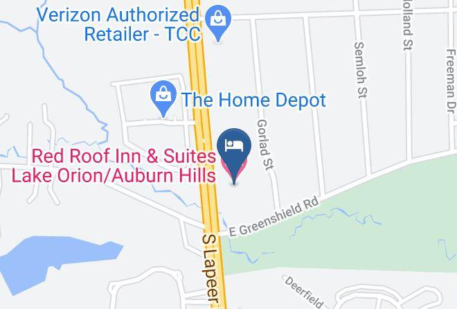 Red Roof Inn & Suites Lake Orion Auburn Hills Map